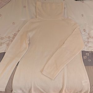 Isaac Mizrahi Live! cashmere turtleneck- soft cream
